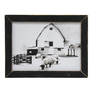 Grazing Sheep Framed Print