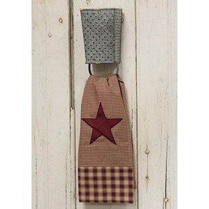 Galvanized Metal Grater Dish Towel Holder